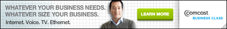 Comcast Business Class banner ad